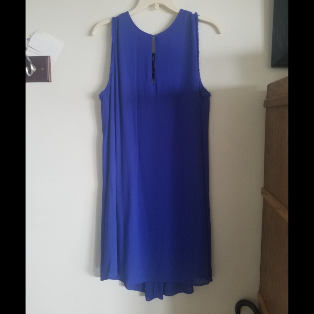 NICOLE MILLER Blue Latticework Dress - Picture 4 of 6
